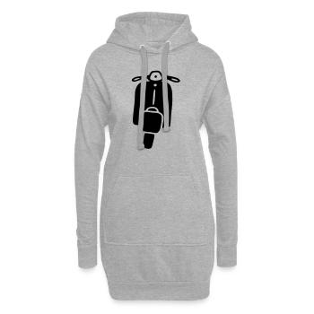 mofa - Hoodie-Kleid - Grau meliert - Vorne
