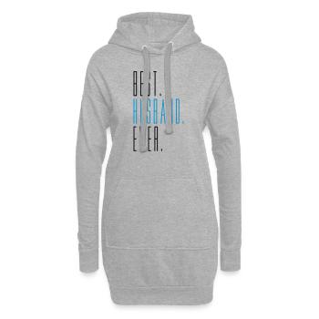 best husband ever ehemann husband text junggeselle - Hoodie-Kleid - Grau meliert - Vorne