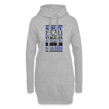 Vergeben an einen attraktiven Mann - Farbwechsel - Hoodie-Kleid - Grau meliert - Vorne