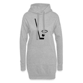 Golf - Ball vorm Loch - Hoodie-Kleid - Grau meliert - Vorne