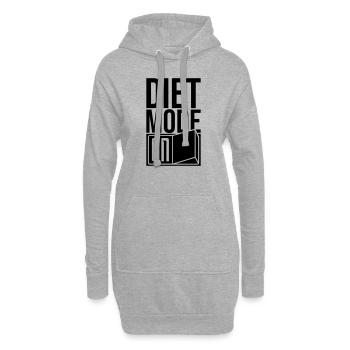 Übergewicht Diet Mode - Hoodie-Kleid - Grau meliert - Vorne