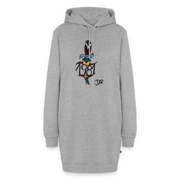 Dolch 🗡 - Hoodie-Kleid - Grau meliert - Vorne