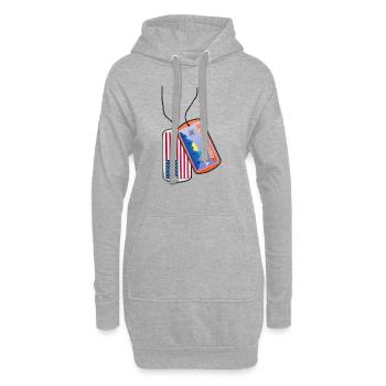 Erkennungsmarke Colorado Flagge Berge - Hoodie-Kleid - Grau meliert - Vorne