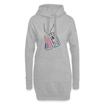 Erkennungsmarke NEW YORK Flagge BIG APPLE - Hoodie-Kleid - Grau meliert - Vorne