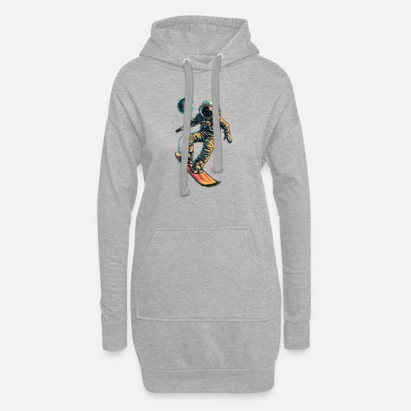 Zero Gravity Snowboarden - Hoodie-Kleid - Grau meliert