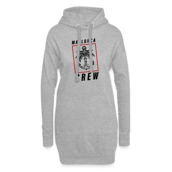 Mallorca Crew Palm Tree Anchor Holidays - Sweat-shirt à capuche long Femme - gris chiné - Devant