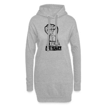 Faust Hoch Alerta Antifasciste Antifa 161 - 02 - Sweat-shirt à capuche long Femme - gris chiné - Devant