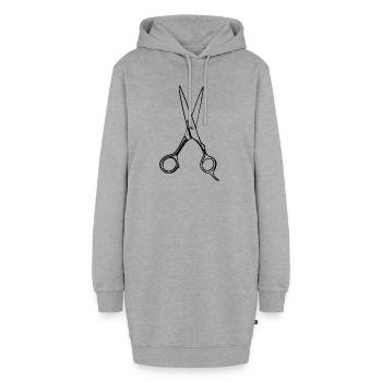 Schere - Hoodie-Kleid - Grau meliert - Vorne