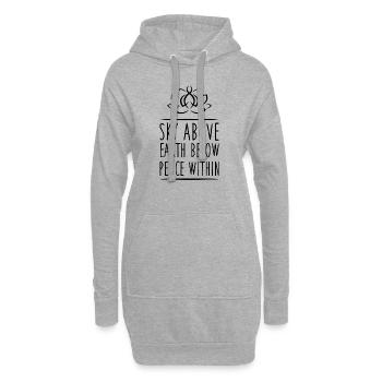 Cool Yoga Dire Cadeau Yogi - Sweat-shirt à capuche long Femme - gris chiné - Devant