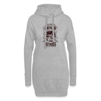 hotrod - Sweat-shirt à capuche long Femme - gris chiné - Devant