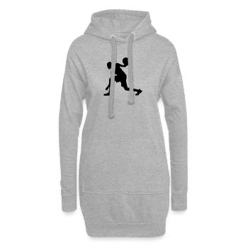 Basketball / Basketballer - Hoodie-Kleid - Grau meliert - Vorne