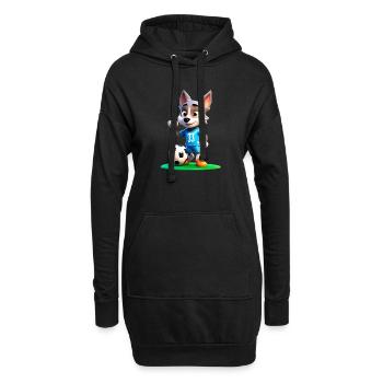 wolf soccer 2 - Sweat-shirt à capuche long Femme - noir - Devant