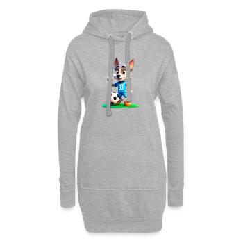 Wolf Soccer 2 - Hoodie-Kleid - Grau meliert - Vorne