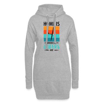 Planeurs Planeurs Planeurs Voler - Sweat-shirt à capuche long Femme - gris chiné - Devant