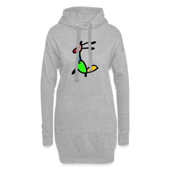 Paradiesvogel - Hoodie-Kleid - Grau meliert - Vorne