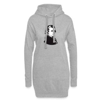 Wolfgang Amadeus Mozart - Hoodie-Kleid - Grau meliert - Vorne