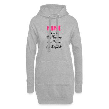 Großmütter / Oma / Mami / Großmutter / Mamy - Hoodie-Kleid - Grau meliert - Vorne