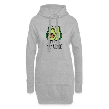 Mamacado Enceinte mère Avocat grossesse cadeau - Sweat-shirt à capuche long Femme - gris chiné - Devant
