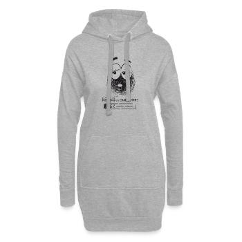 Réveil en chargement... merci de patientez ! - Sweat-shirt à capuche long Femme - gris chiné - Devant