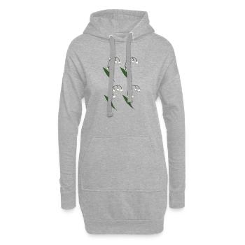 Style muguet - Sweat-shirt à capuche long Femme - gris chiné - Devant