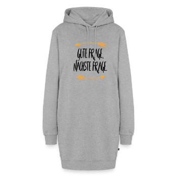 Gute Frage nächste Frage - Hoodie-Kleid - Grau meliert - Vorne