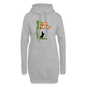 All i need STRAND SURFER - Hoodie-Kleid - Grau meliert - Vorne