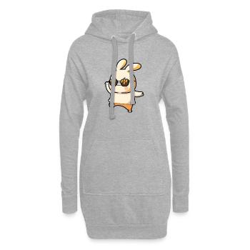 Easter Bunny - Lapin dansant avec des lunettes de soleil rétro - Sweat-shirt à capuche long Femme - gris chiné - Devant