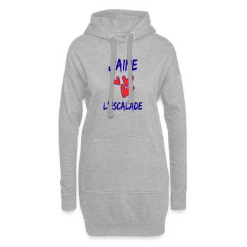 ESCALADE. CLIMB. CLIMBING. ESCALADE. VAN. GRIMPE. - Sweat-shirt à capuche long Femme - gris chiné - Devant