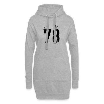Nummer 78 - Hoodie-Kleid - Grau meliert - Vorne