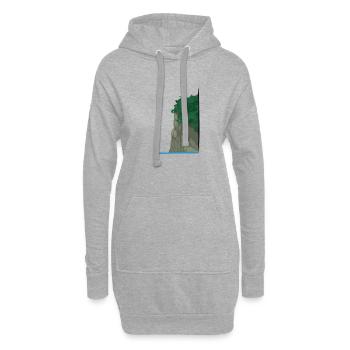 Cliff | Cliff - Hoodie Dress - heather grey - Front