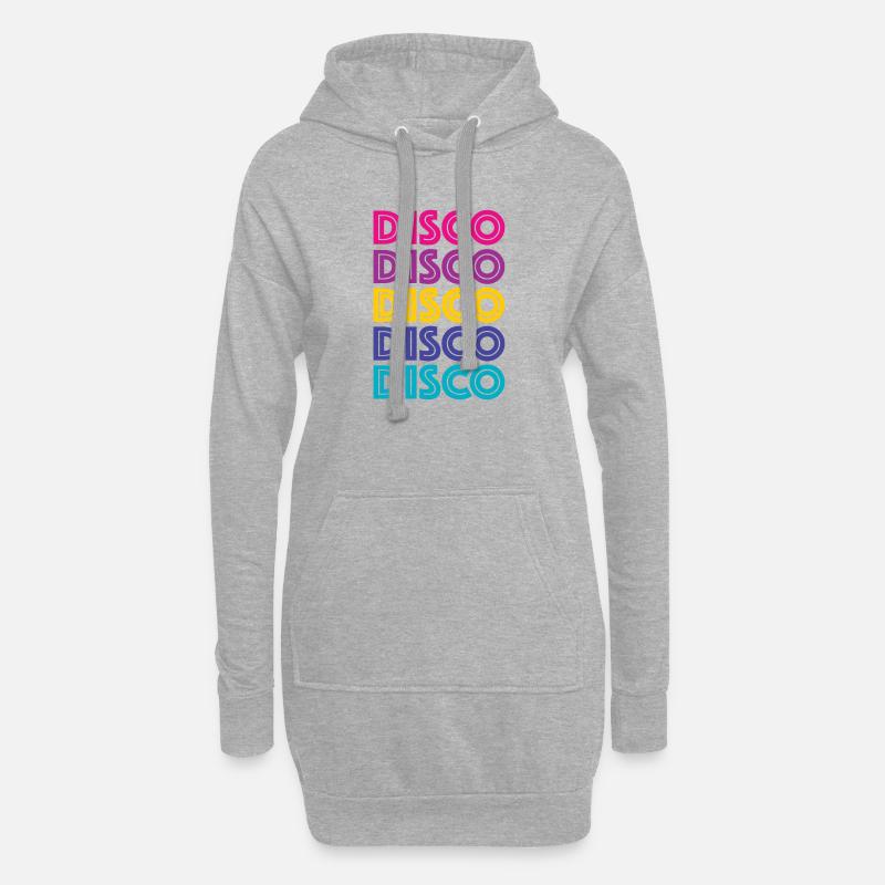 Disco Disco Disco - Hoodie-Kleid - Grau meliert