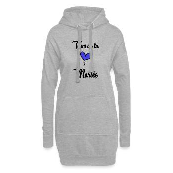 FUTURE MARIEE. EVJF. MARIEE. TEAM. TEAM MARIEE - Sweat-shirt à capuche long Femme - gris chiné - Devant