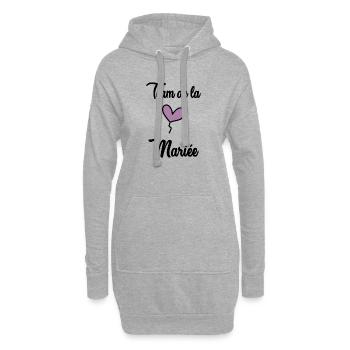 FUTURE MARIEE. EVJF. MARIEE. TEAM. TEAM MARIEE - Sweat-shirt à capuche long Femme - gris chiné - Devant