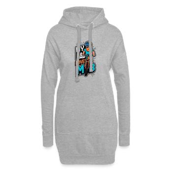 Illustration de vélo de montagne pour la fête des pères - Sweat-shirt à capuche long Femme - gris chiné - Devant