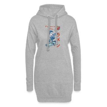 Powered by Ramen - Hoodie-Kleid - Grau meliert - Vorne