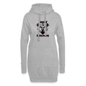 Bodybuilding dark design - Hoodie-Kleid - Grau meliert - Vorne