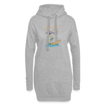 Follow the Sun - Hoodie-Kleid - Grau meliert - Vorne