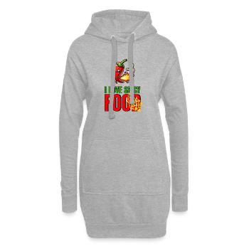 I LOVE SPICY FOOD - Funny Chili - Hoodie Dress - heather grey - Front