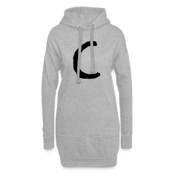 Buchstaben C - Hoodie-Kleid - Grau meliert - Vorne
