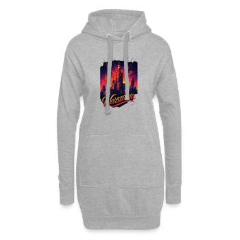 Warschau Warszawa Hauptstadt Polen Geschenk - Hoodie-Kleid - Grau meliert - Vorne