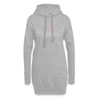 Illustration de chaîne de montagnes vive - Sweat-shirt à capuche long Femme - gris chiné - Devant