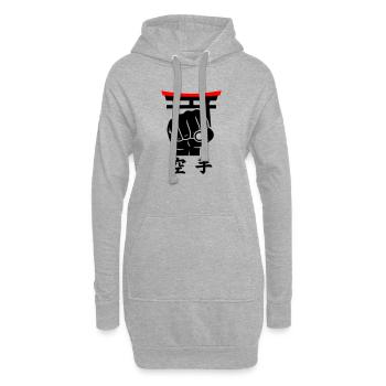 Karate Faust / Fist - Hoodie-Kleid - Grau meliert - Vorne