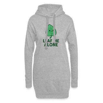 Feuille-moi allone - Sweat-shirt à capuche long Femme - gris chiné - Devant