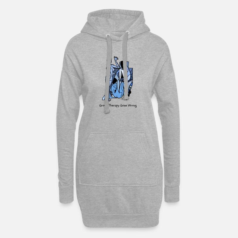 Group Therapy Gone Wrong - Hoodie-Kleid - Grau meliert