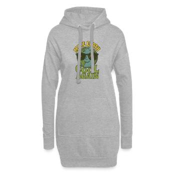 Rafraîchir la Terre à nouveau - Sweat-shirt à capuche long Femme - gris chiné - Devant