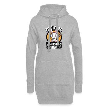K-Pop Fan Lightstick Corée - Sweat-shirt à capuche long Femme - gris chiné - Devant