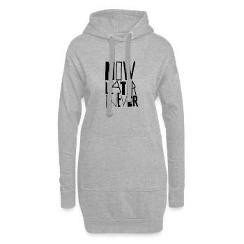 NOW LATER NEVER - Hoodie-Kleid - Grau meliert - Vorne