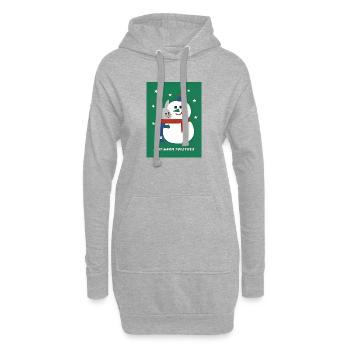 Winter Holiday Design - Hoodie-Kleid - Grau meliert - Vorne