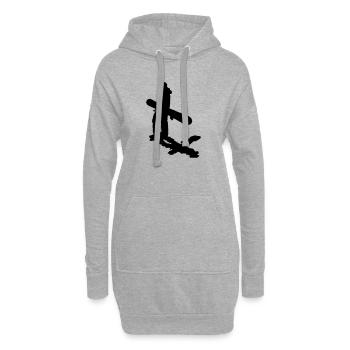 Planche à neige - Sweat-shirt à capuche long Femme - gris chiné - Devant