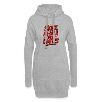 Skifahren Sie über die Grenzen hinaus! - Hoodie-Kleid - Grau meliert - Vorne